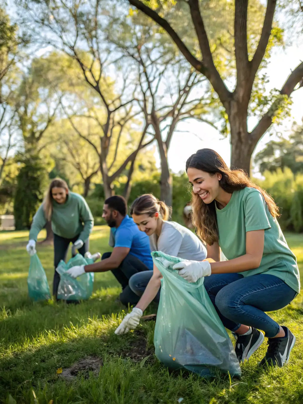 A picture of someone helping to clean up after an event, showing the importance of practical support.